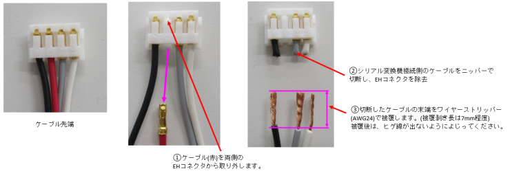 ケーブル加工